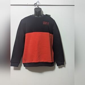 NWT MEN'S ORACLE RED BULL RACING COLOR BLOCK CREW NIGHT SKY/FLAME SCARLET Size L
